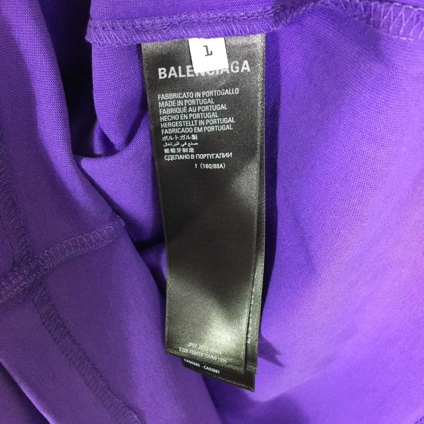 Balenciaga Basketball Series - Oversized T-Shirt In Deep Purple Vintage Jersey - DopestKickz