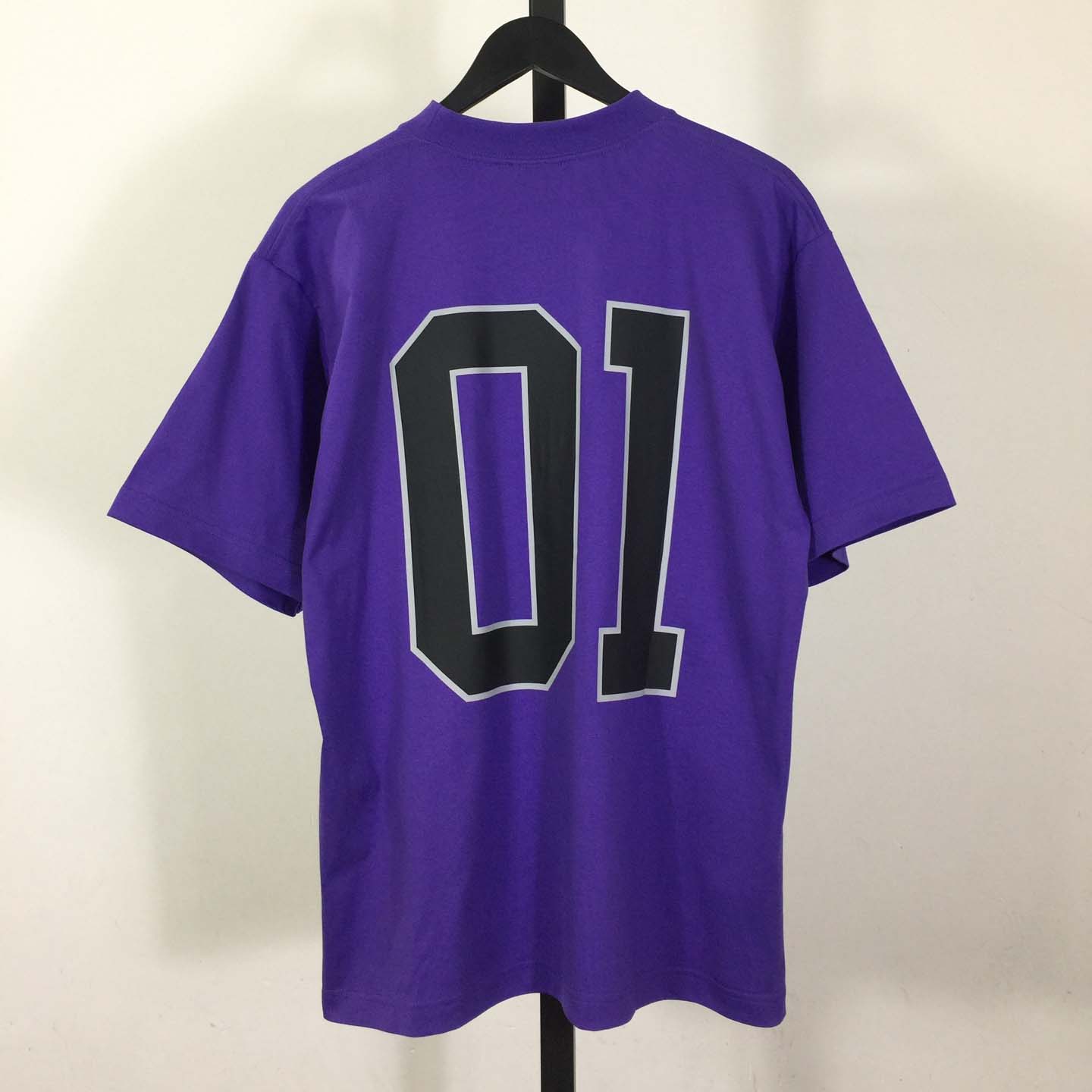 Balenciaga Basketball Series - Oversized T-Shirt In Deep Purple Vintage Jersey - DopestKickz