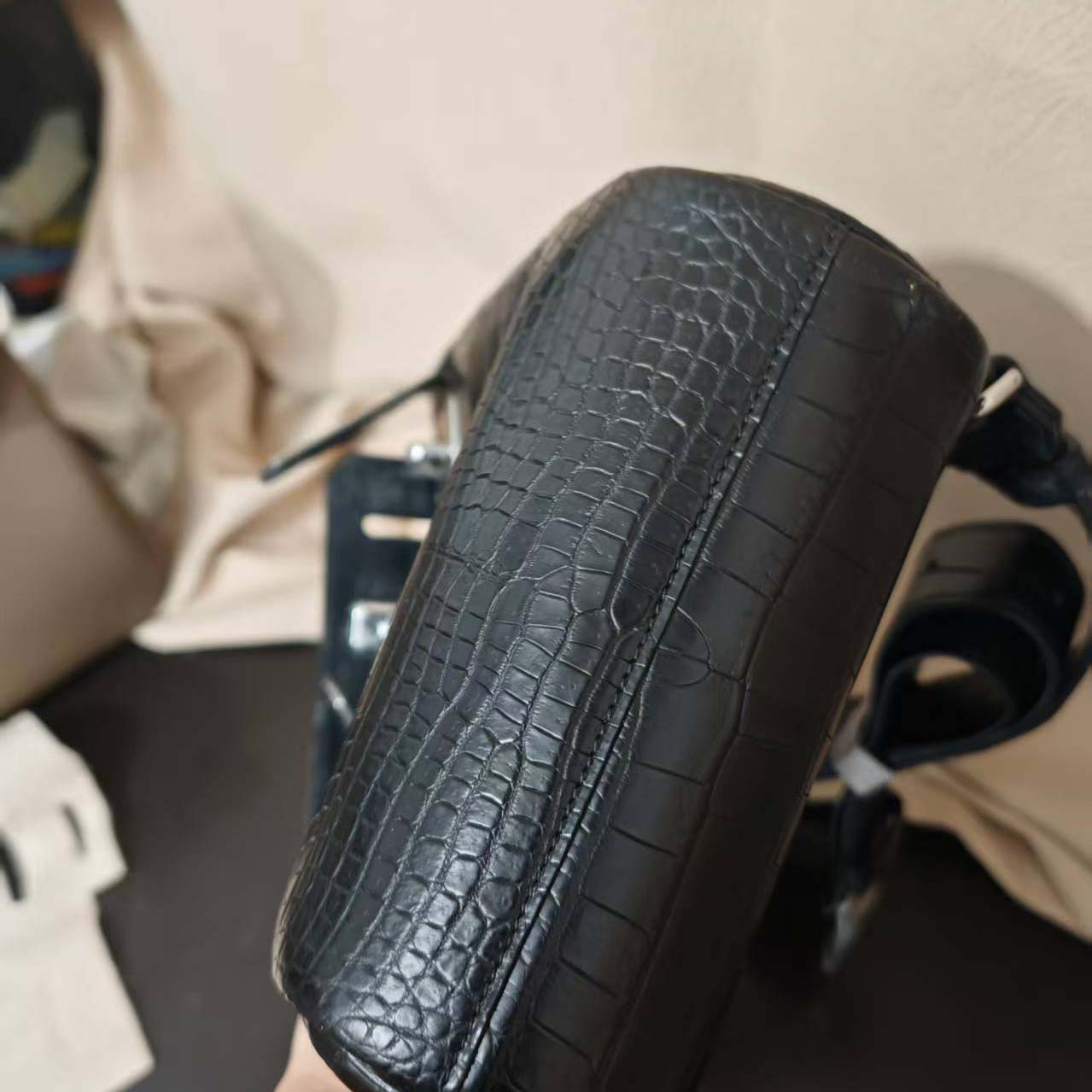 Hermes Hac-a-Dos Beton Croco PHW - DopestKickz