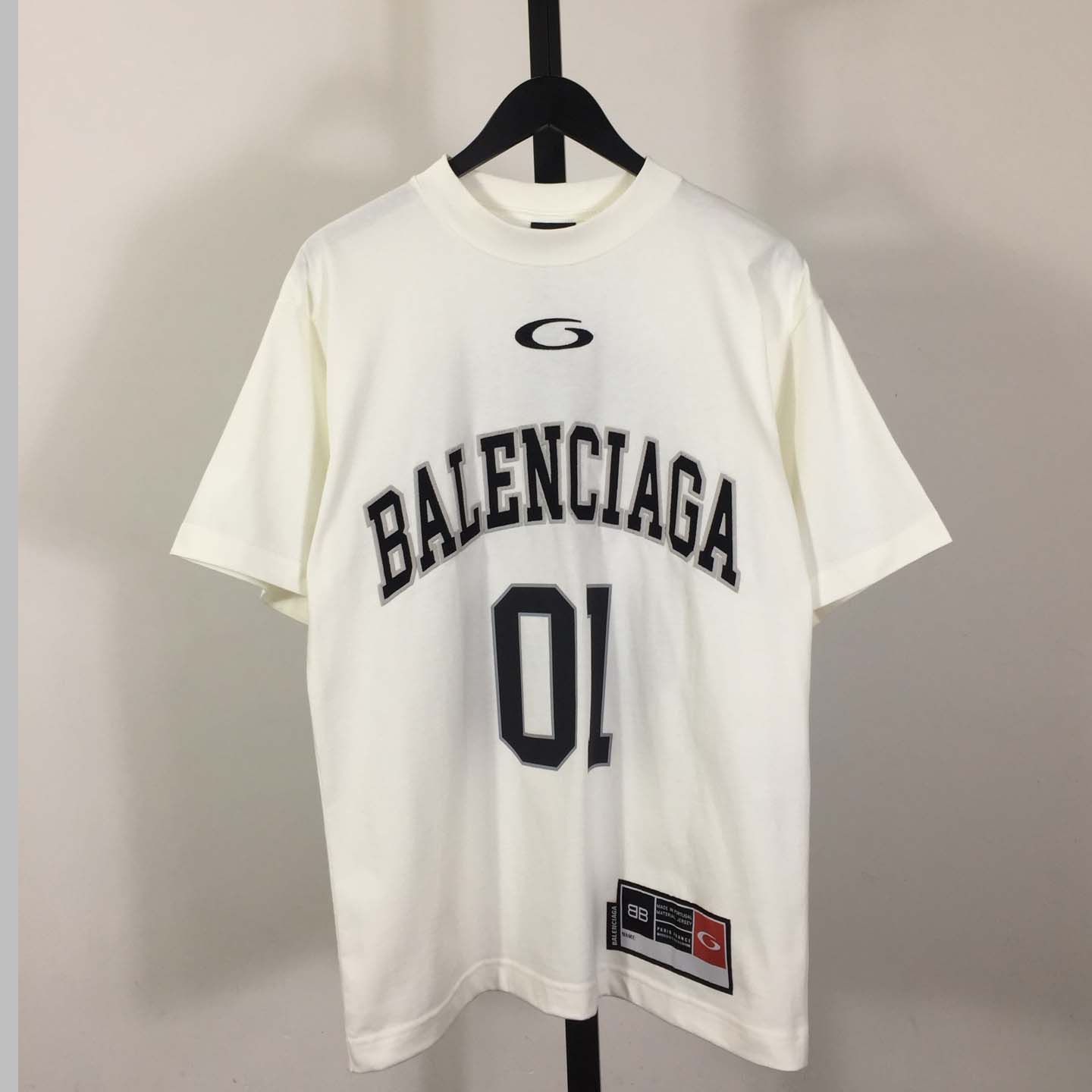 Balenciaga Basketball Series - Oversized T-Shirt In Off White - DopestKickz