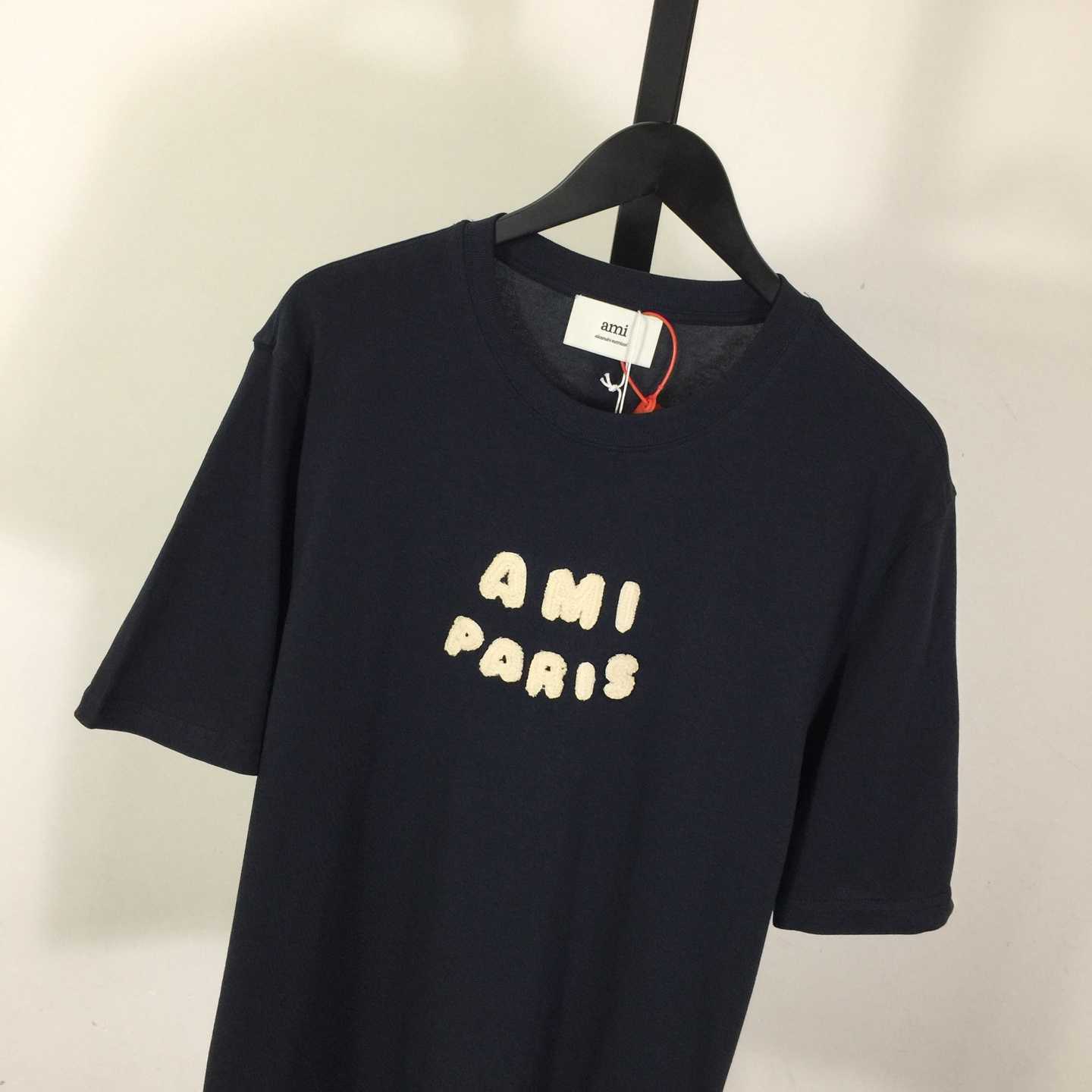 AMI Paris T-Shirt In Dark Blue - DopestKickz