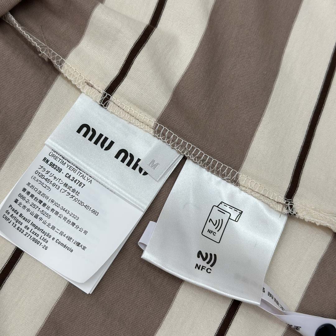 Miu Miu Striped Polo Shirt - DopestKickz