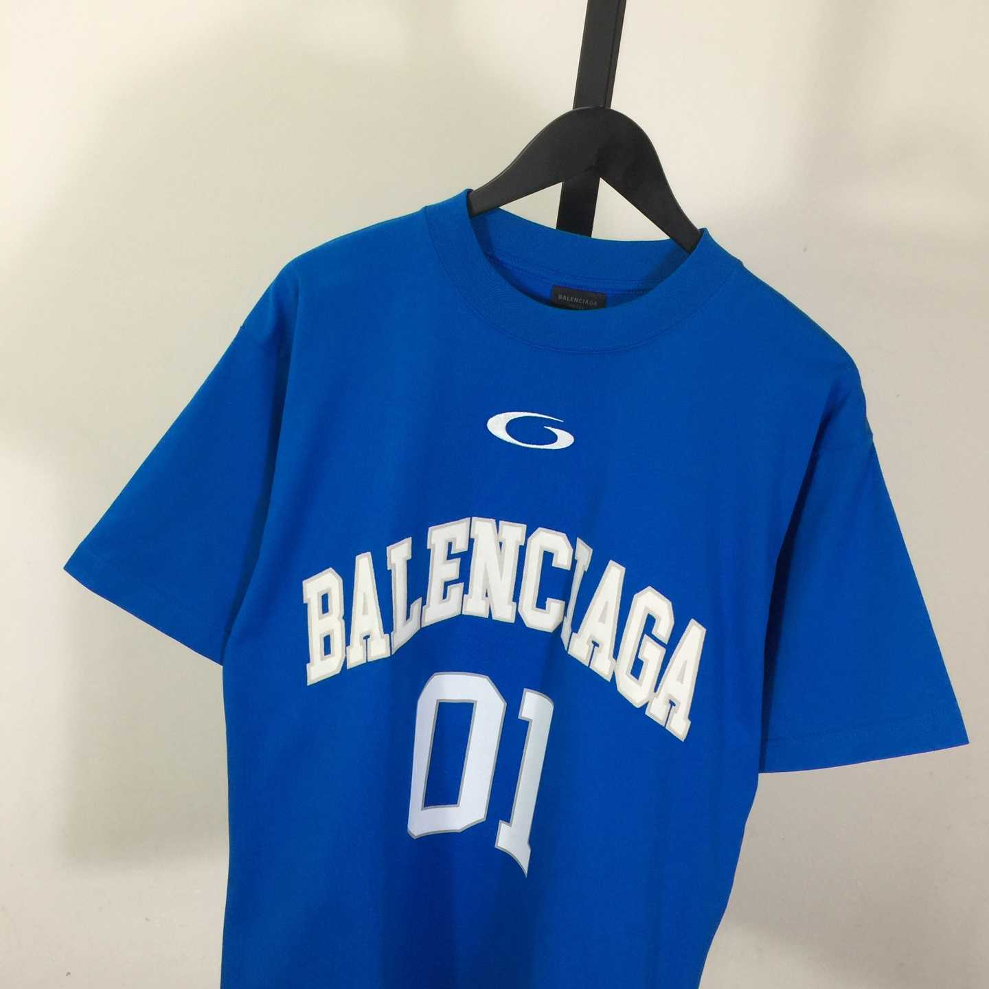 Balenciaga Basketball Series - Oversized T-Shirt In Blue - DopestKickz