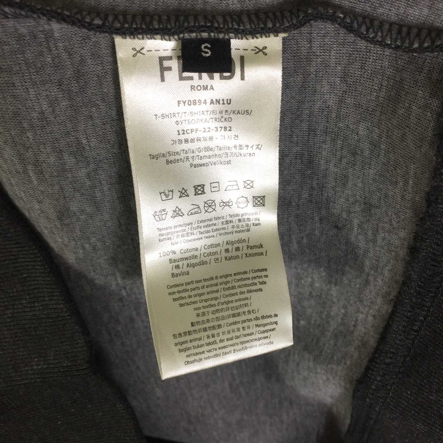 Fendi Dark Gray Cotton Sweatshirt - DopestKickz