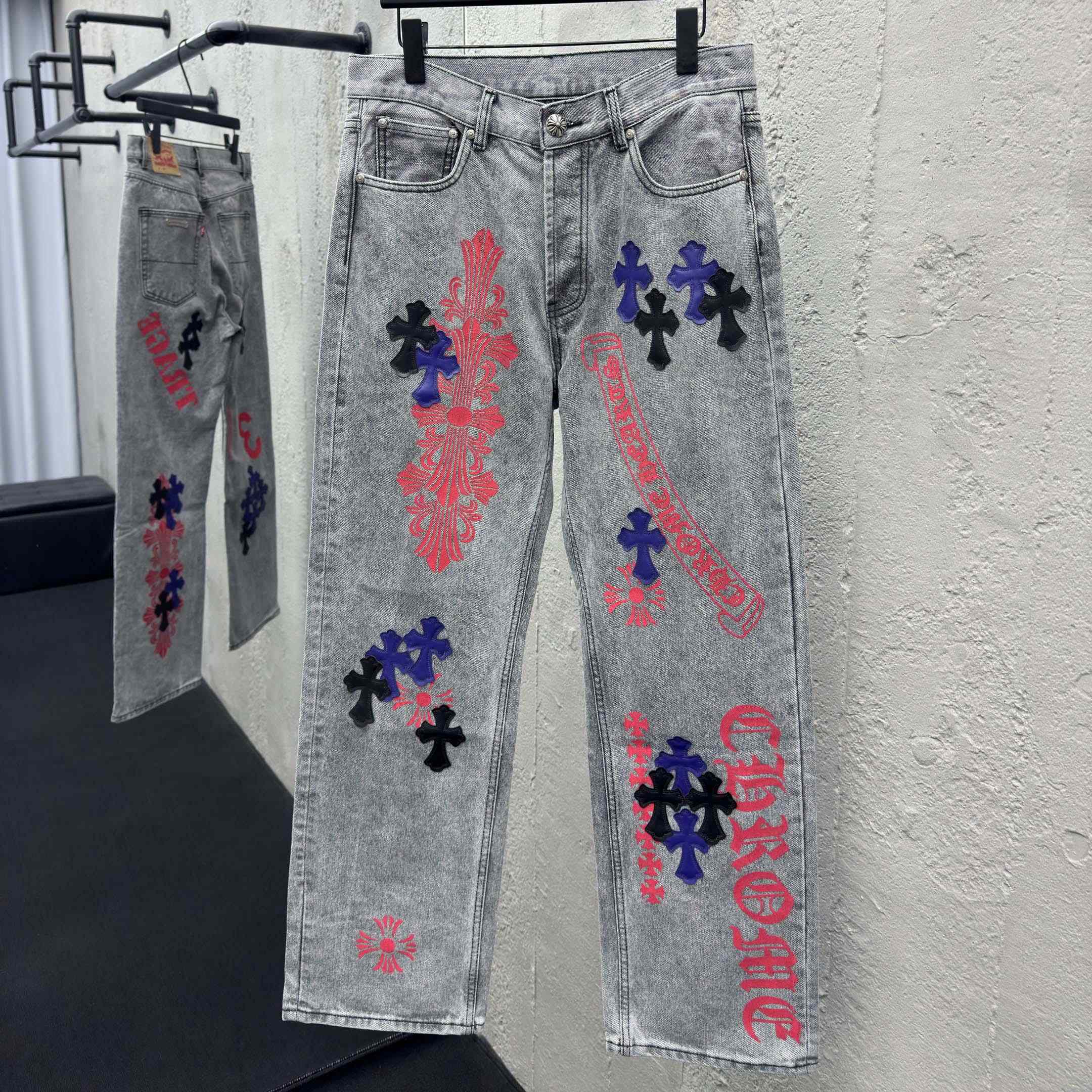 Chrome Hearts Cross Jeans - DopestKickz