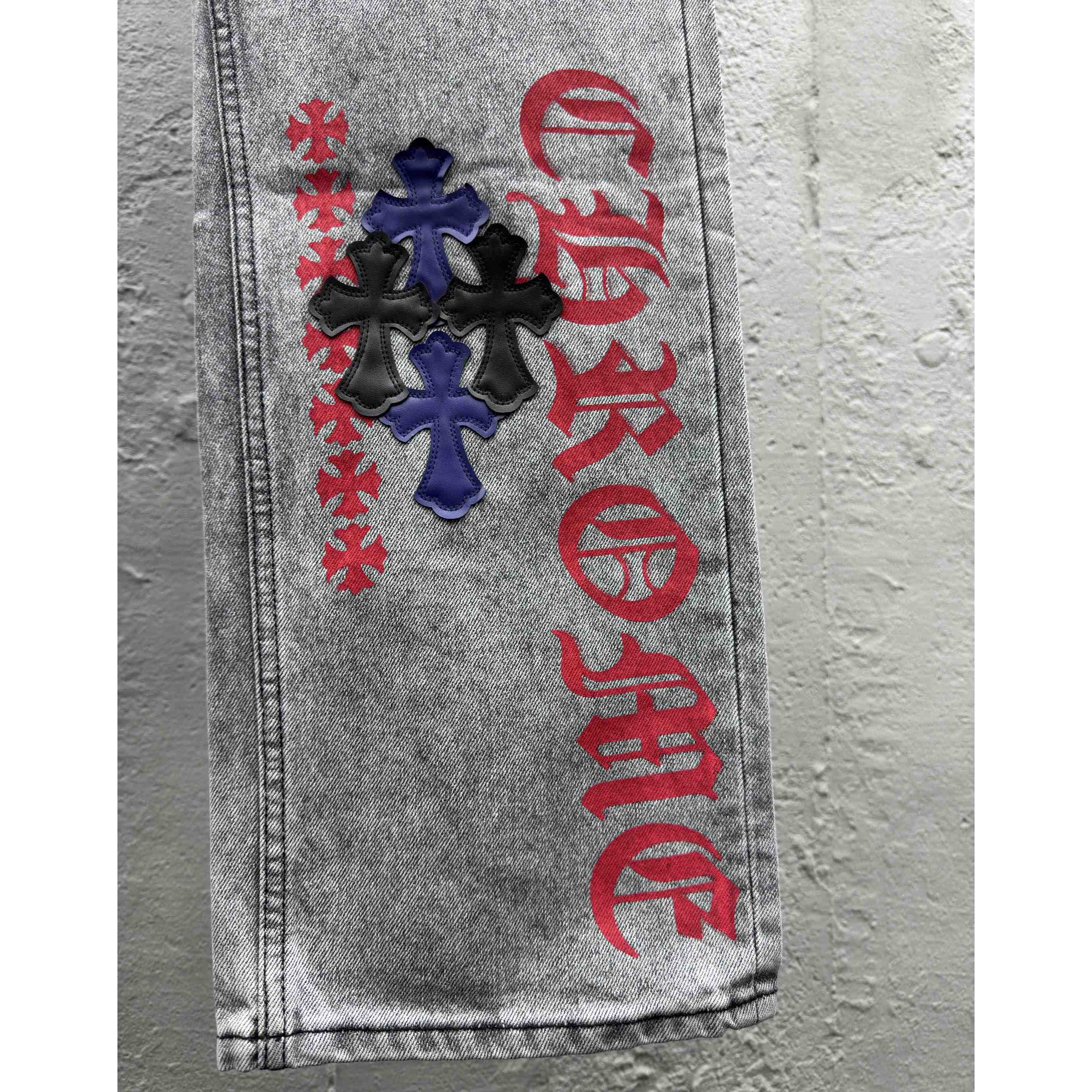 Chrome Hearts Cross Jeans - DopestKickz