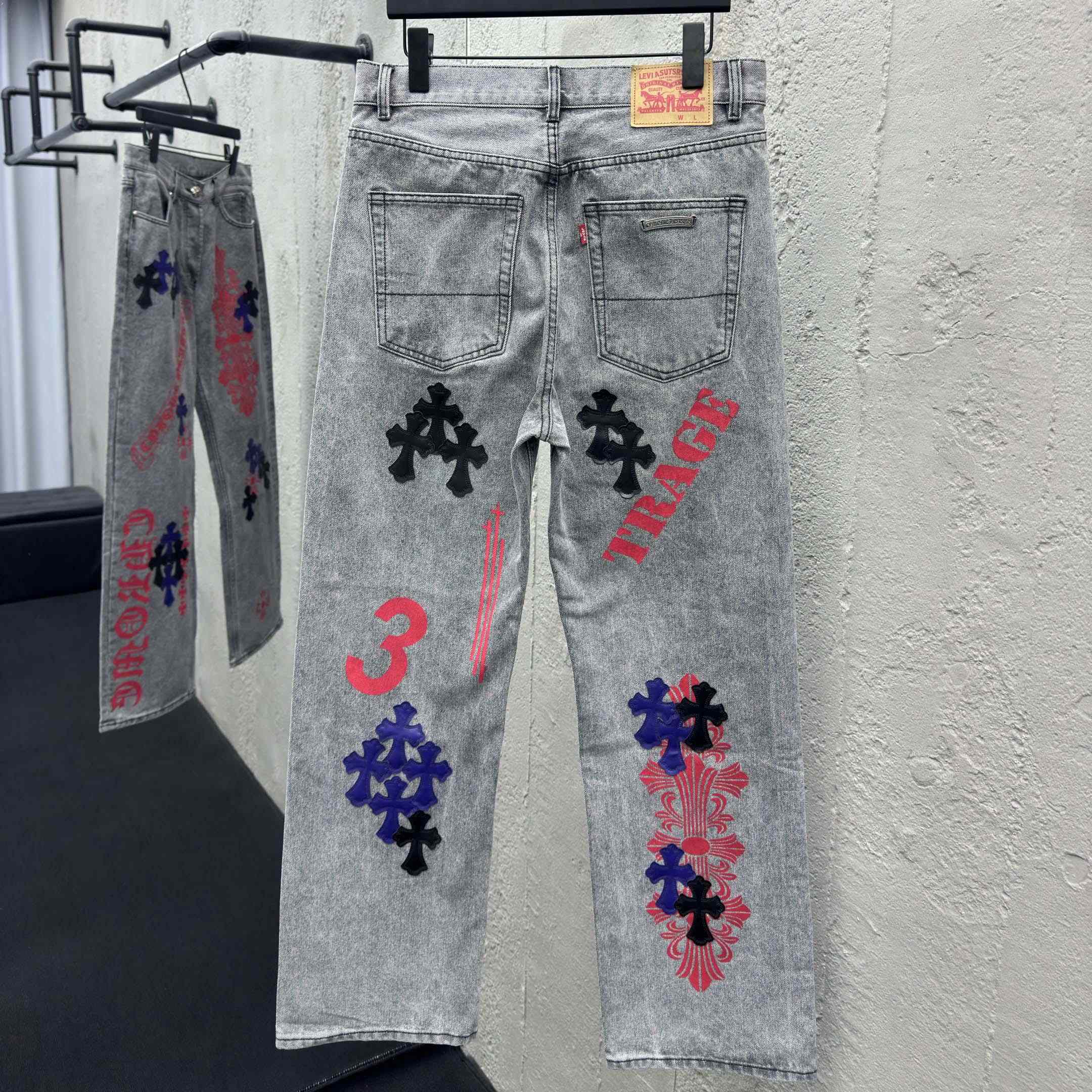 Chrome Hearts Cross Jeans - DopestKickz