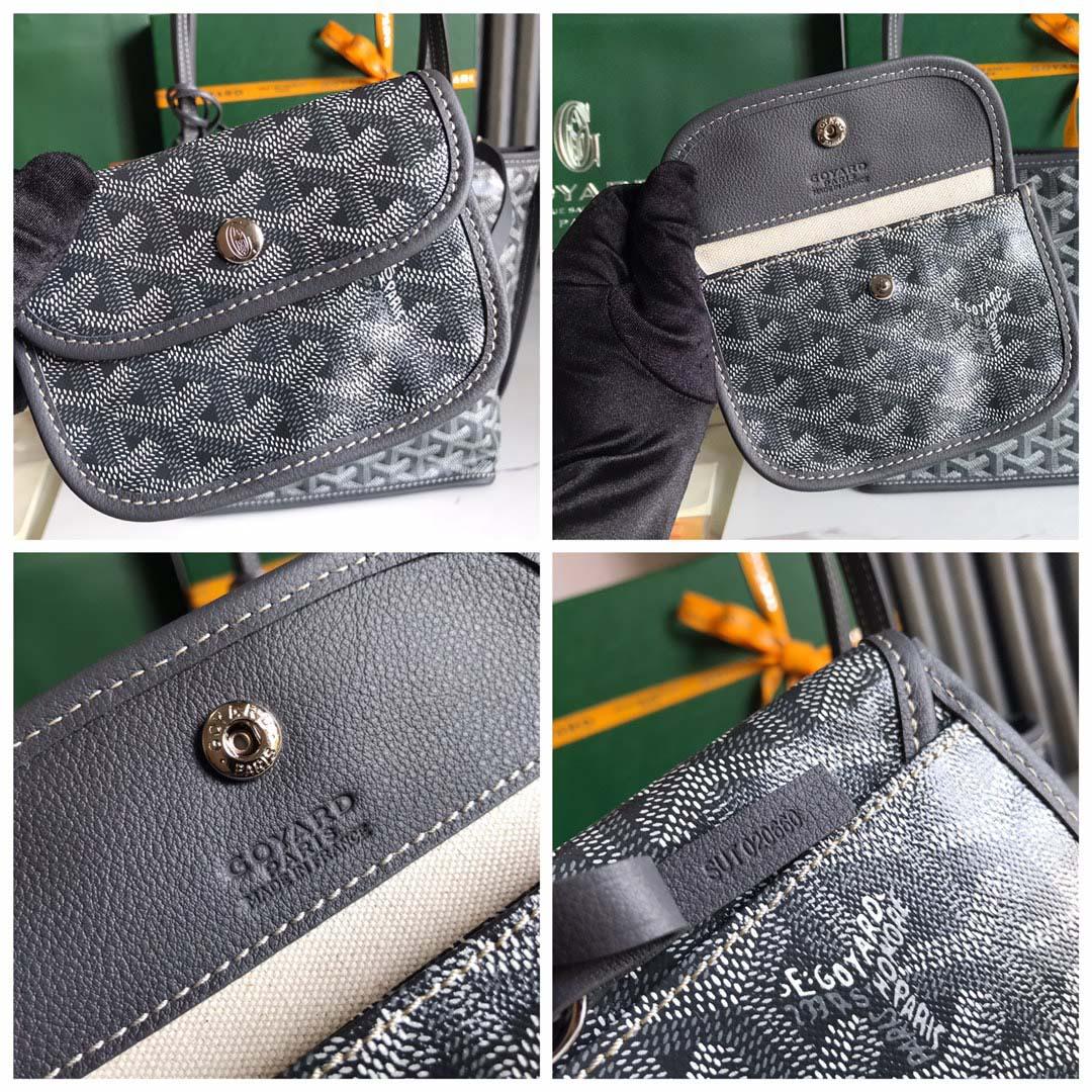 Goyard Goyardine Reversible Mini Anjou Grey （20*20*10cm） - DopestKickz