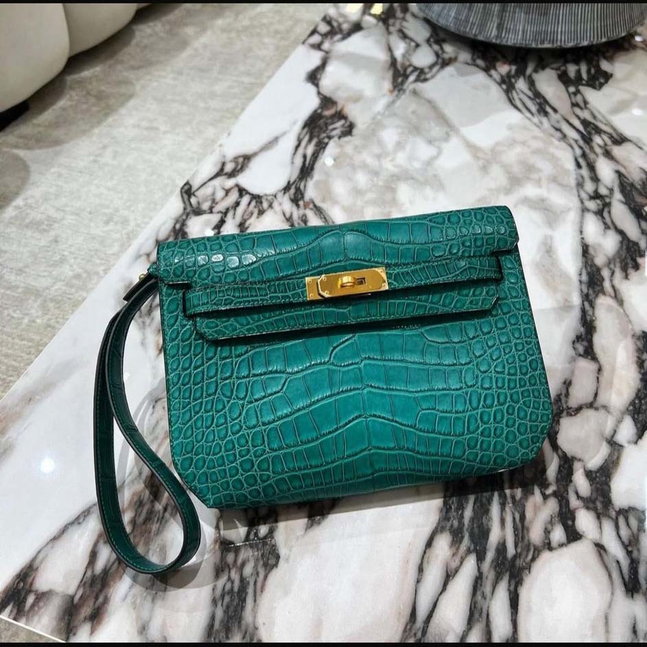 Hermes Kelly Depeche Malachite 25cm - DopestKickz