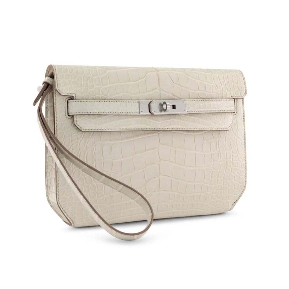 Hermes Kelly Depeche Crocodile Beton 25cm - DopestKickz