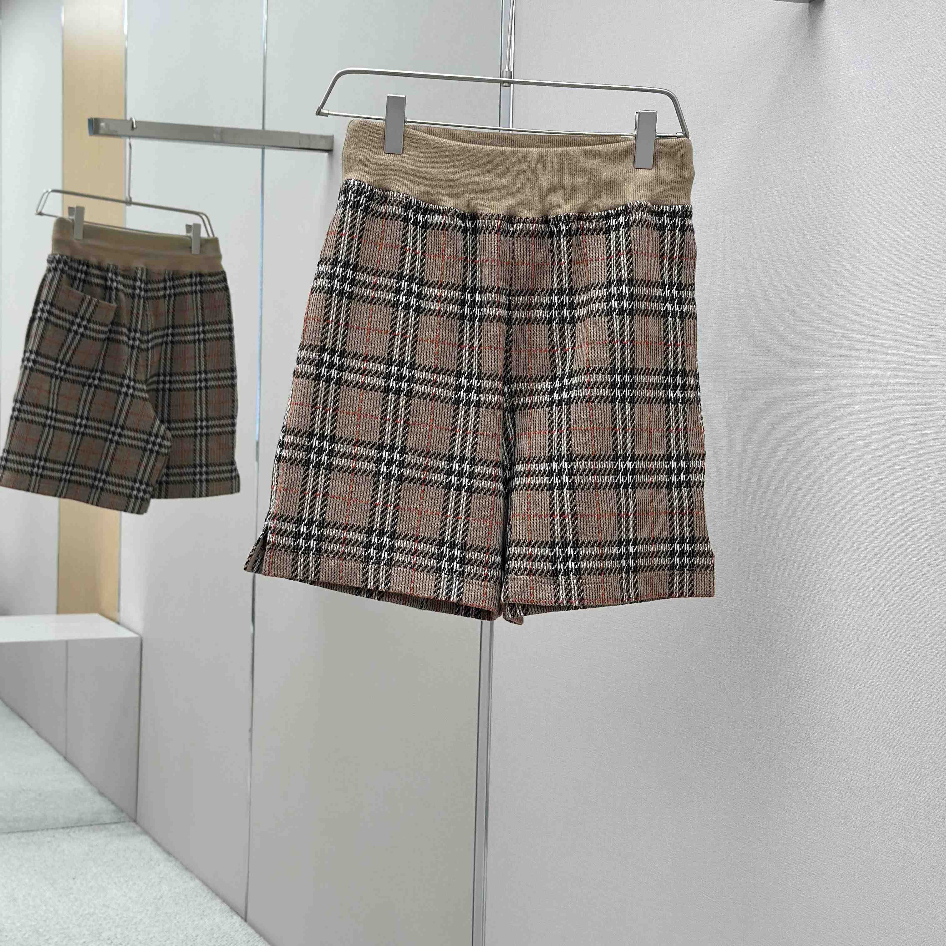 Burberry Check Cotton Blend Track Shorts - DopestKickz
