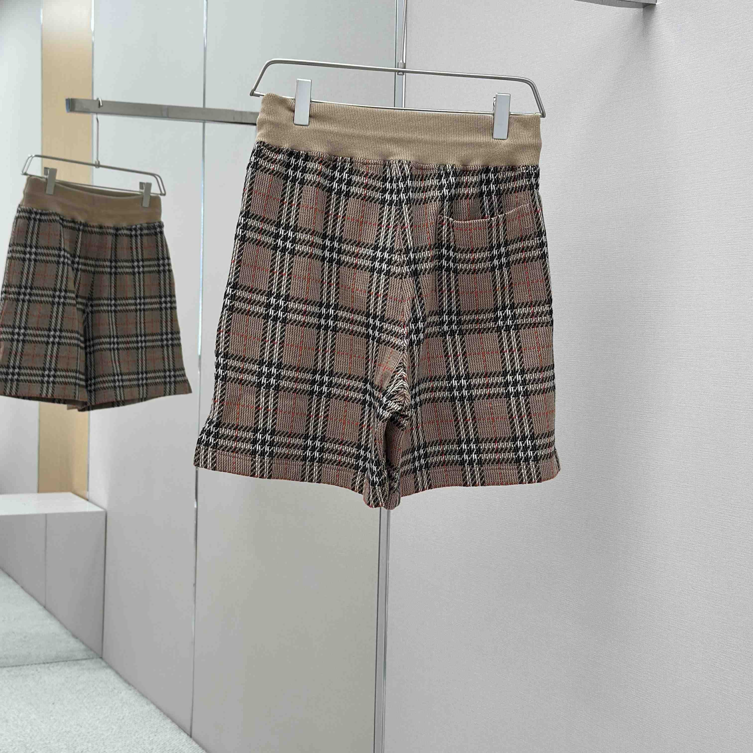 Burberry Check Cotton Blend Track Shorts - DopestKickz