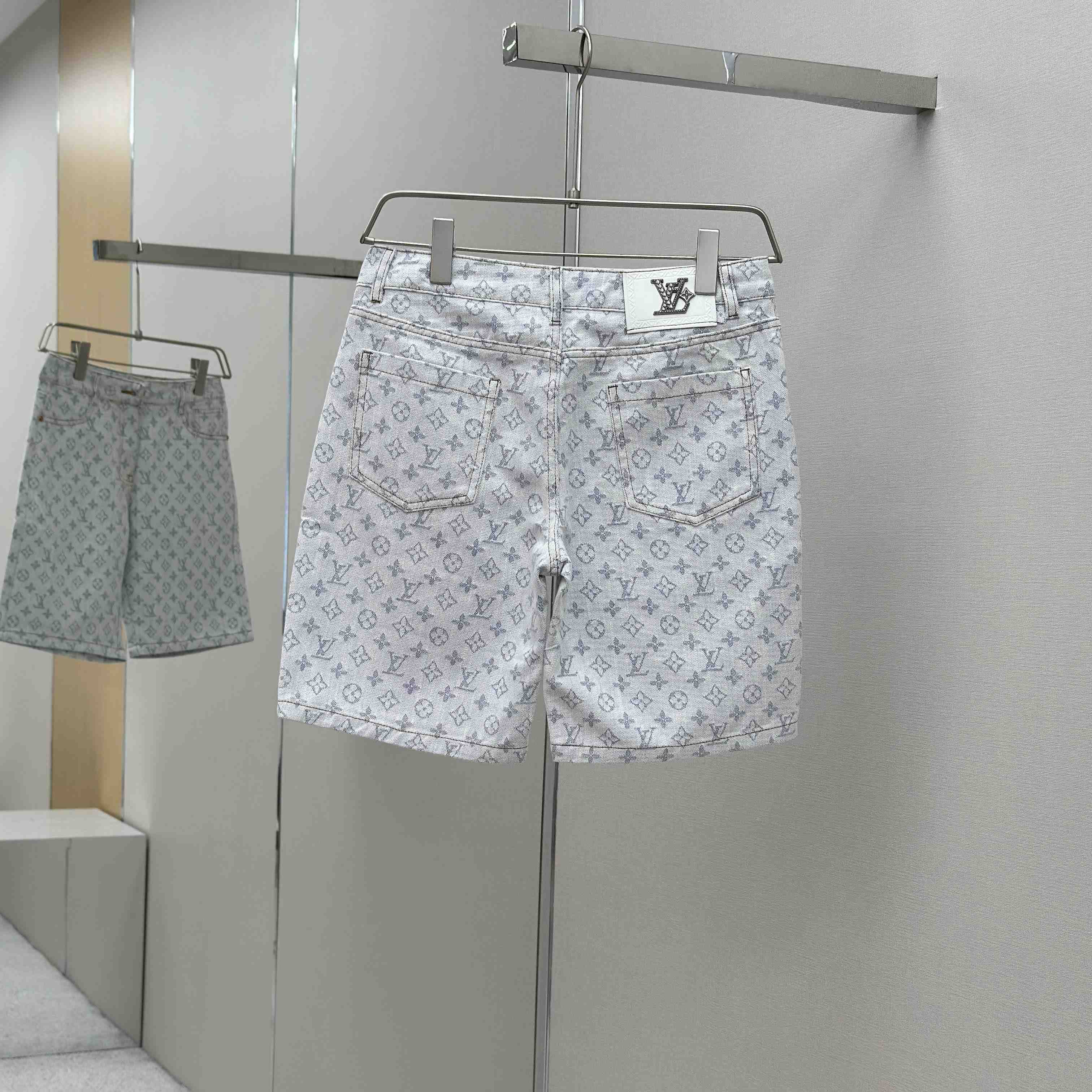 Louis Vuitton Monogram Denim Shorts - DopestKickz