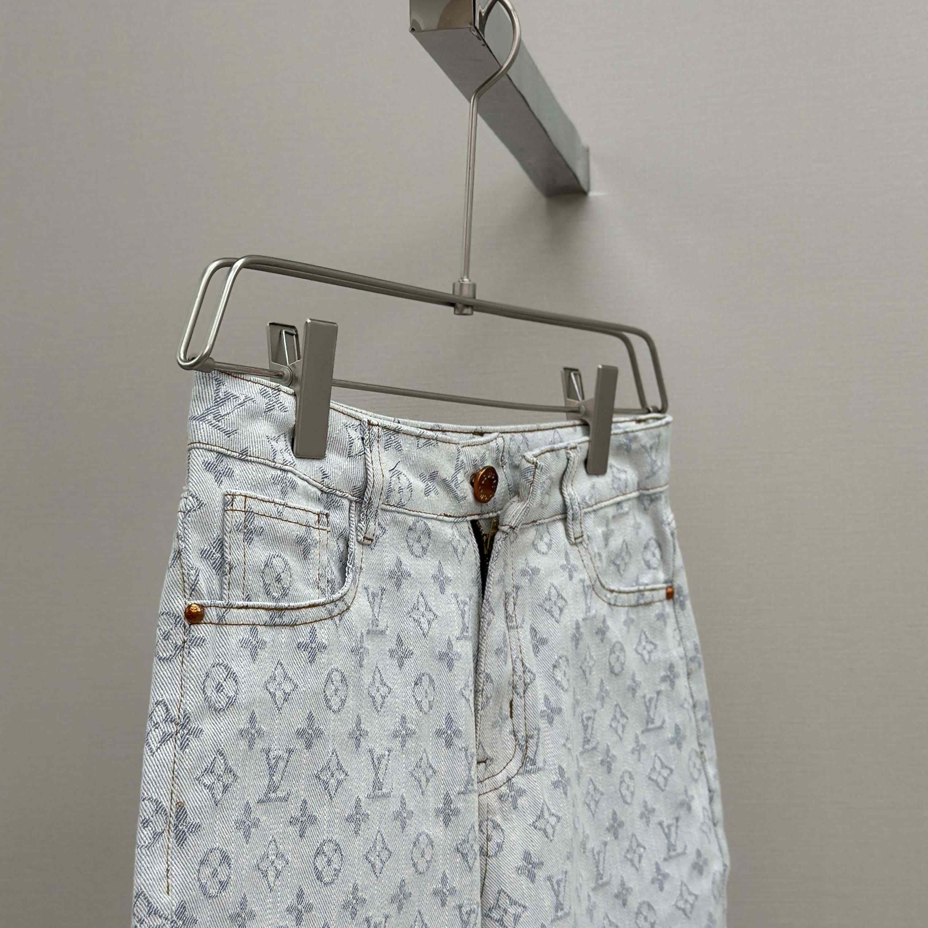 Louis Vuitton Monogram Denim Shorts - DopestKickz