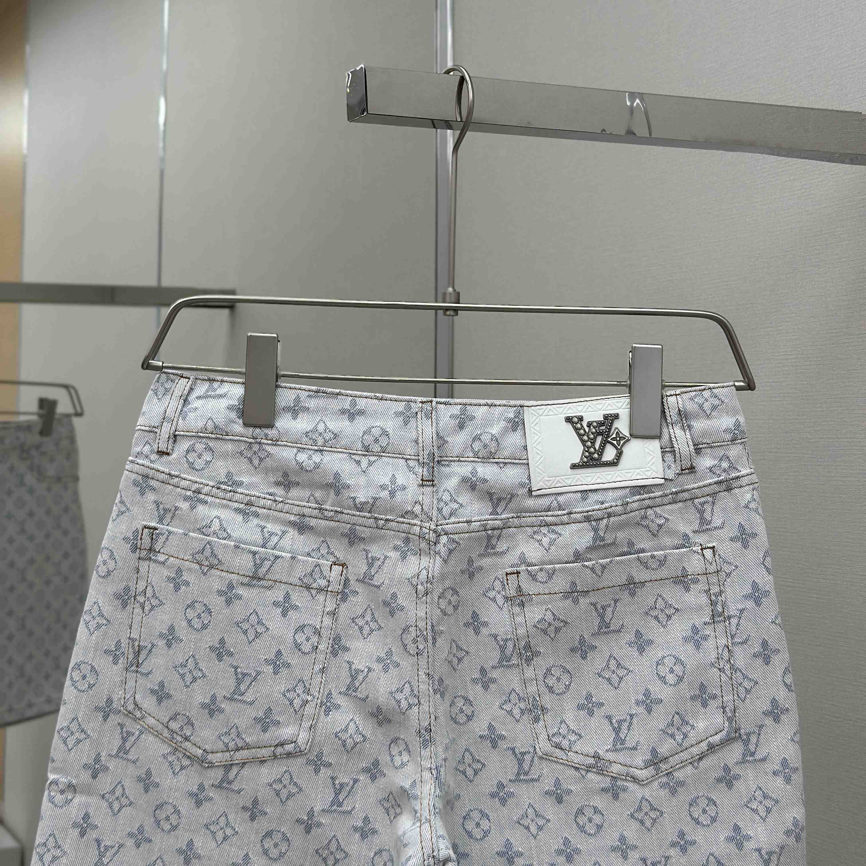 Louis Vuitton Monogram Denim Shorts - DopestKickz