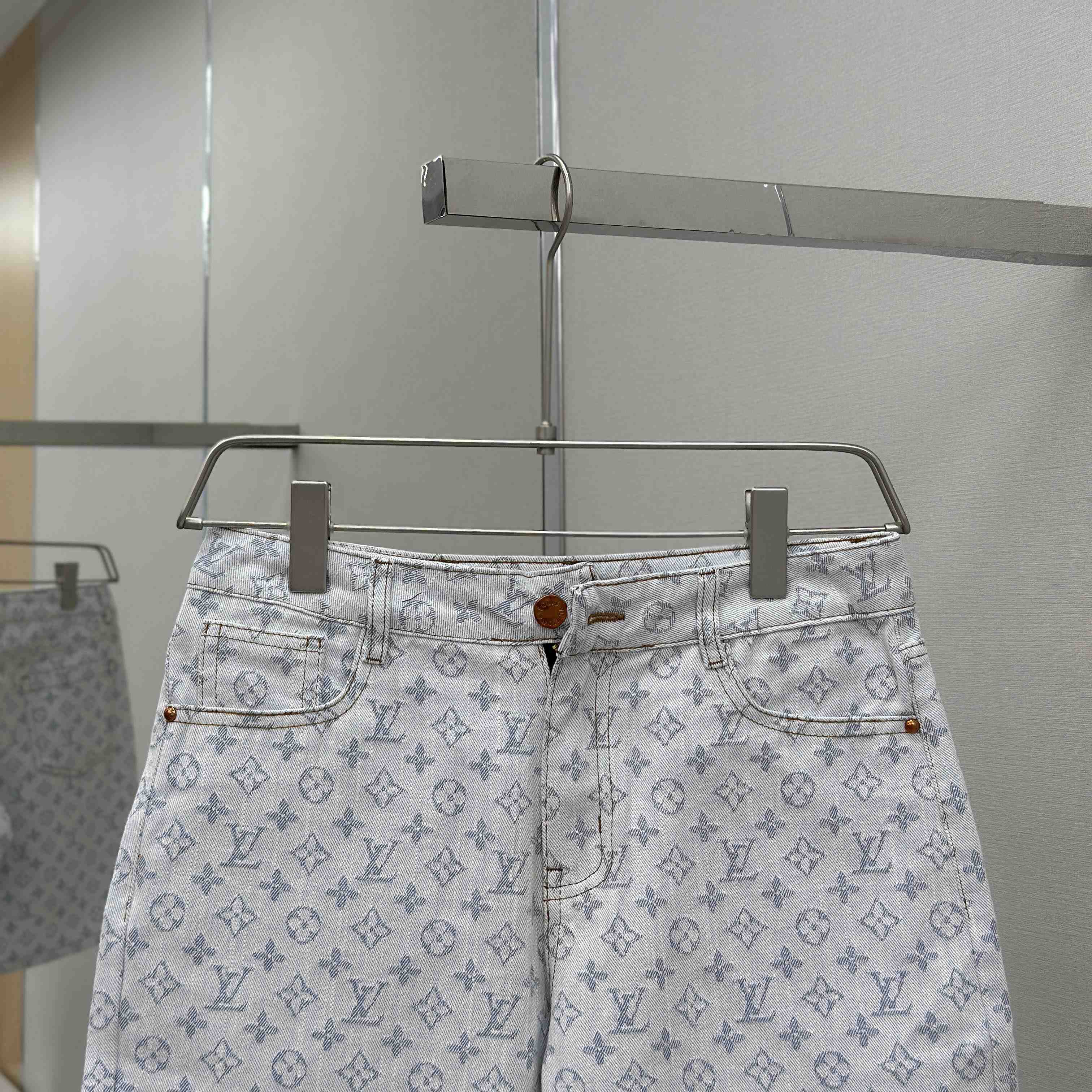 Louis Vuitton Monogram Denim Shorts - DopestKickz