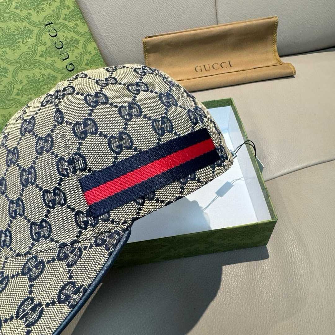 Gucci Original GG Canvas Baseball Hat With Web - DopestKickz