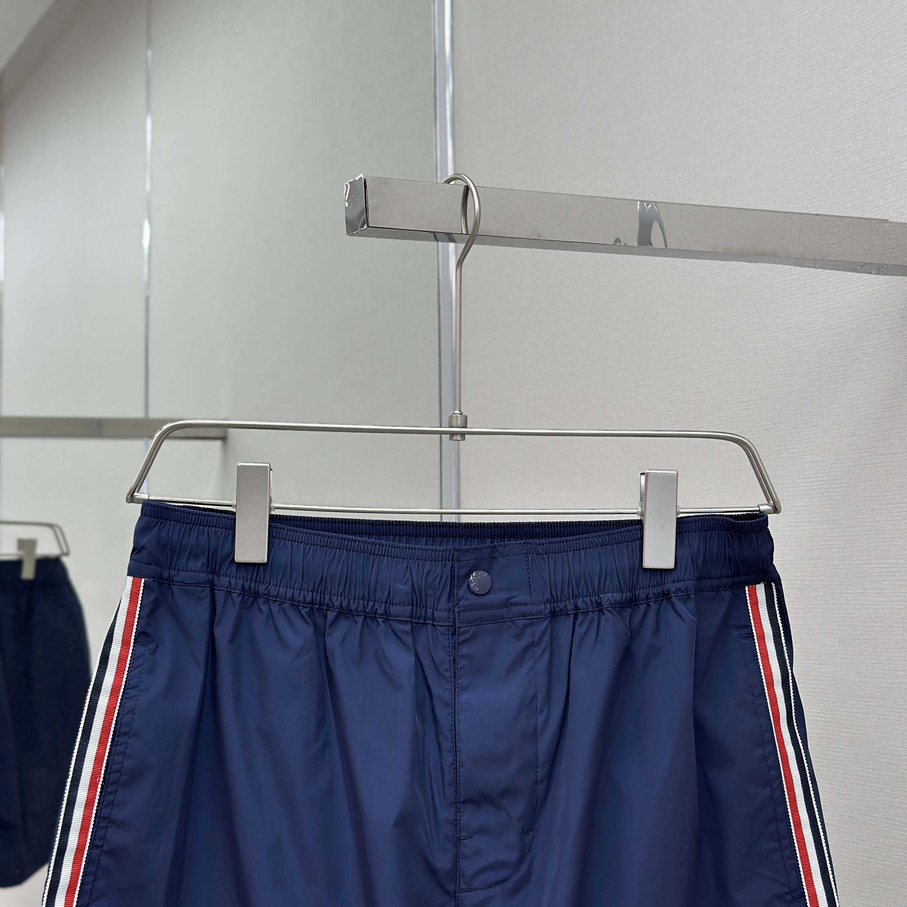 Moncler Blue Tricolour-Trimmed Swim Shorts - DopestKickz