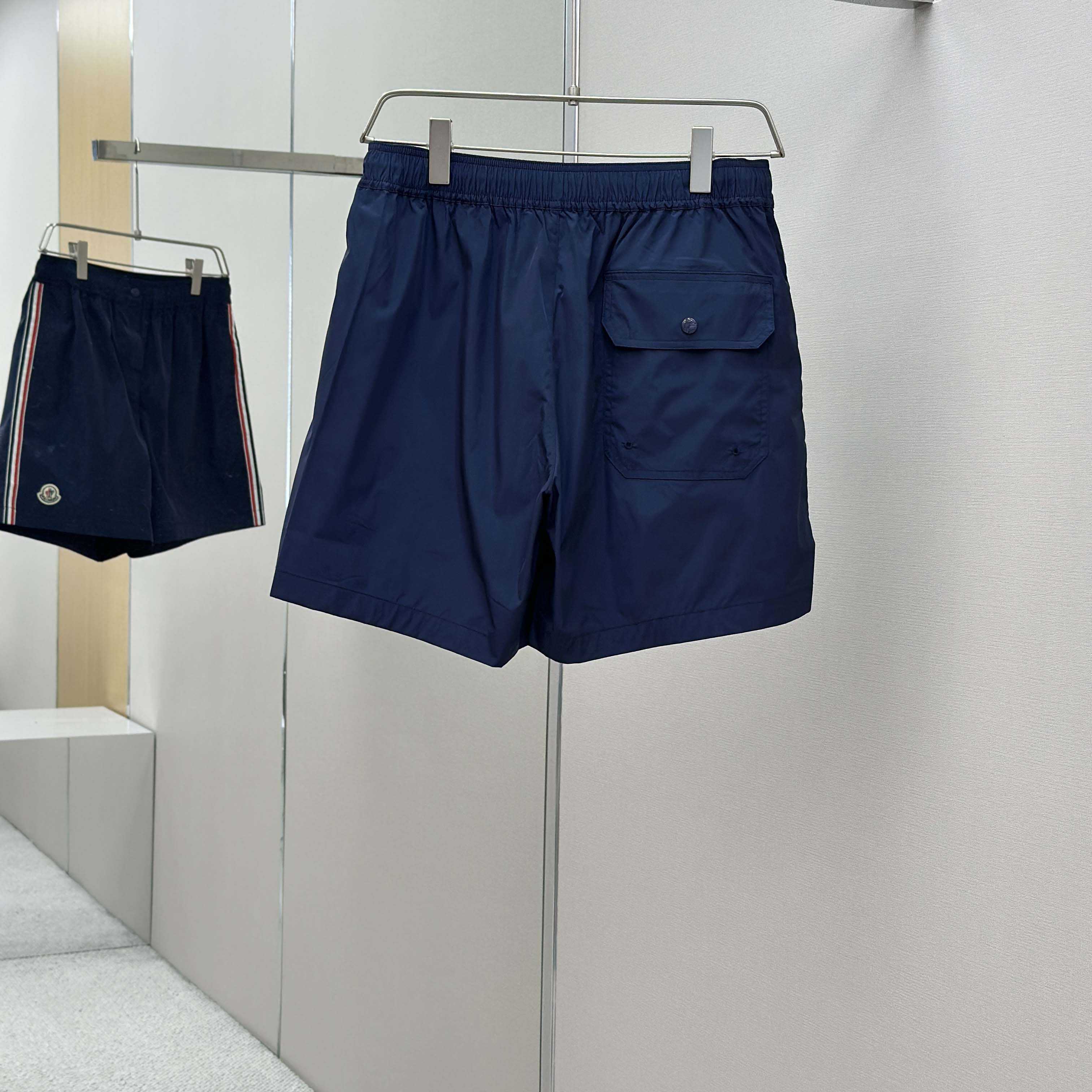 Moncler Blue Tricolour-Trimmed Swim Shorts - DopestKickz