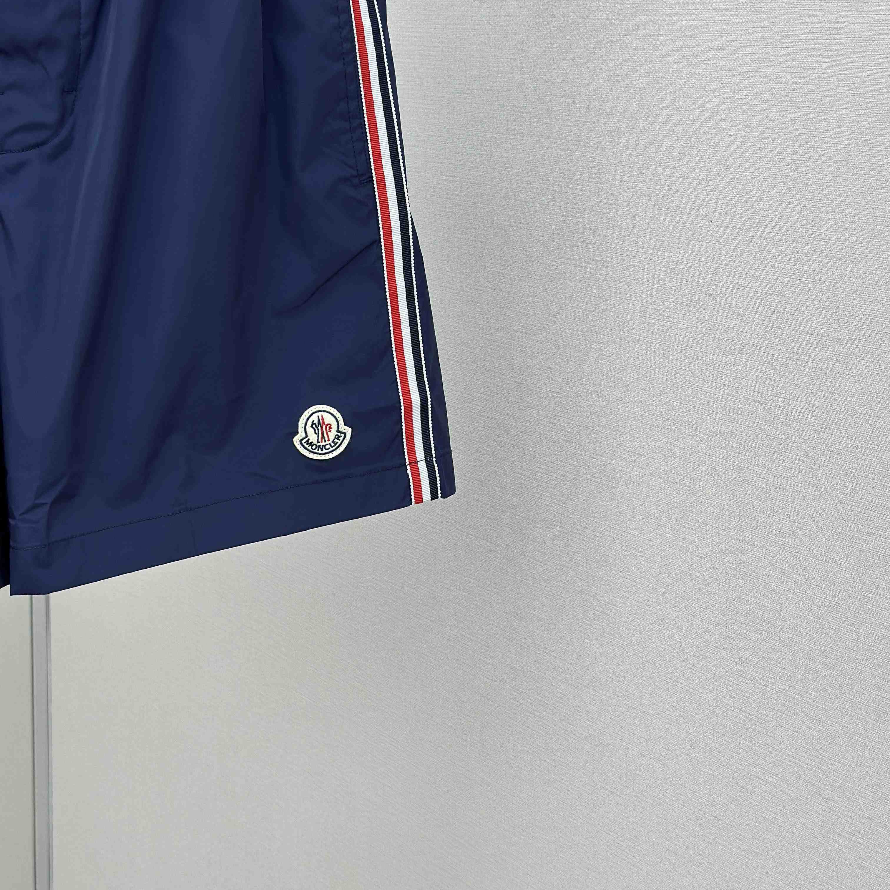 Moncler Blue Tricolour-Trimmed Swim Shorts - DopestKickz
