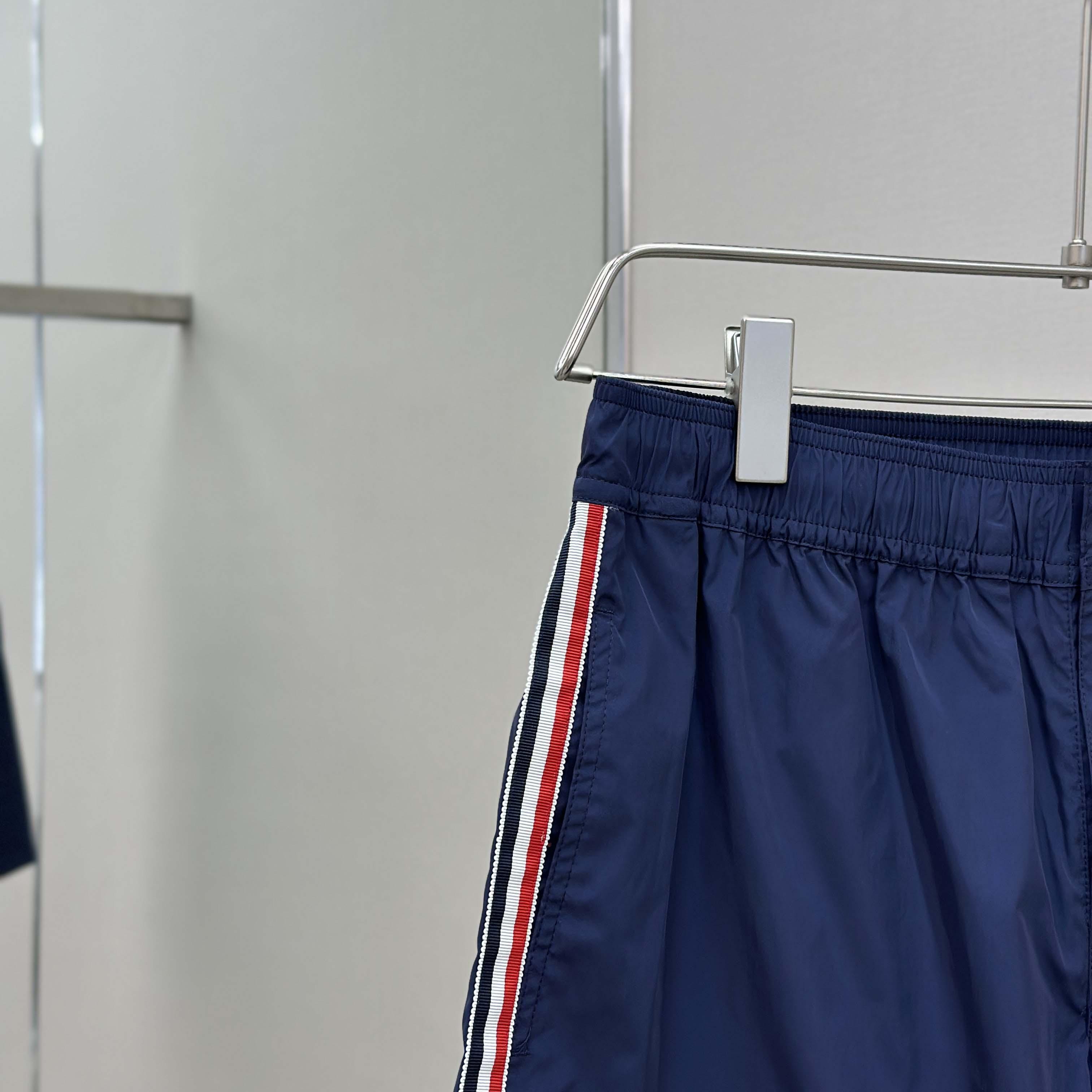 Moncler Blue Tricolour-Trimmed Swim Shorts - DopestKickz