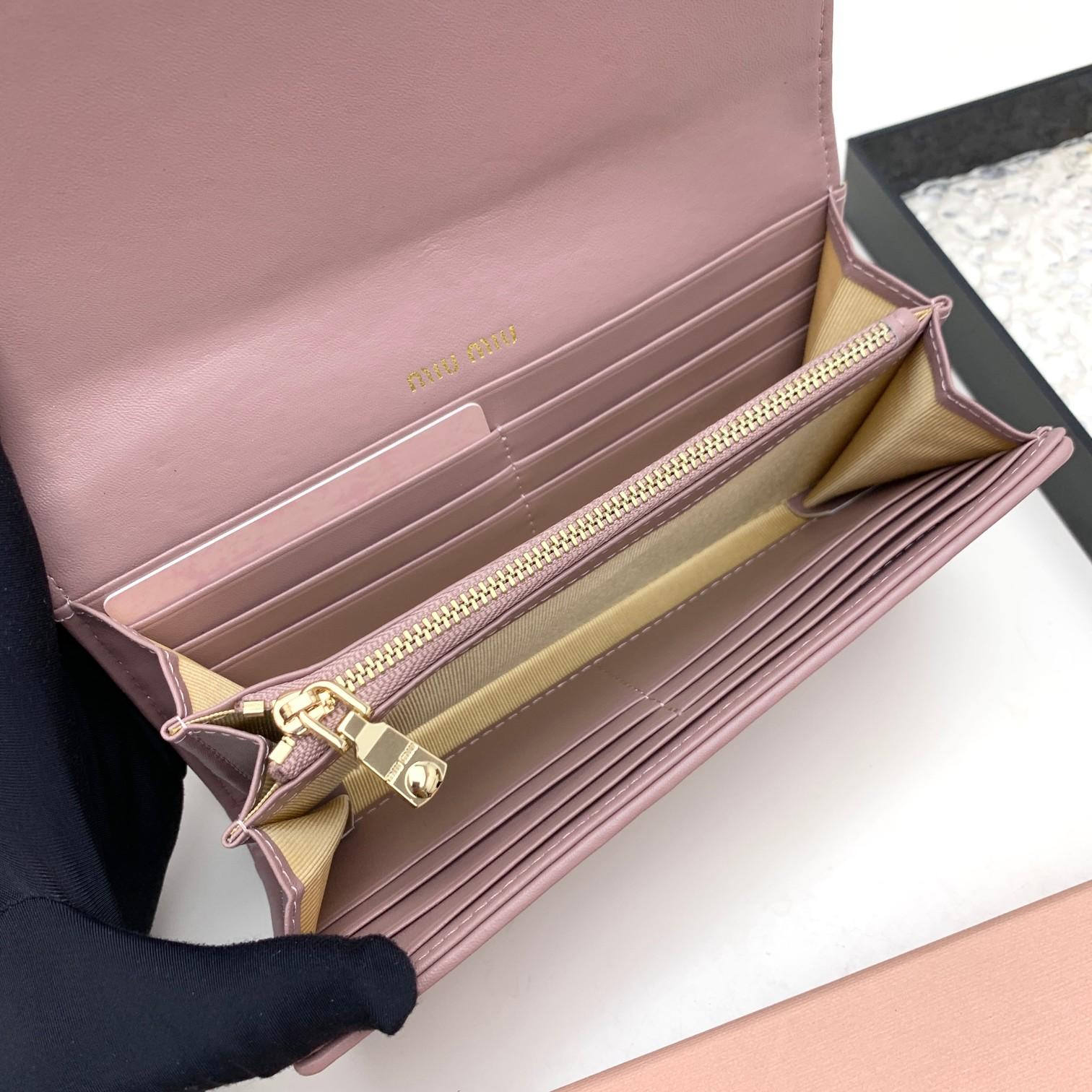 Miu Miu Nappa Wallet (19*10*2.5cm) - DopestKickz