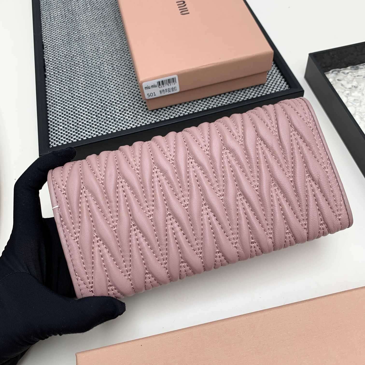 Miu Miu Nappa Wallet (19*10*2.5cm) - DopestKickz