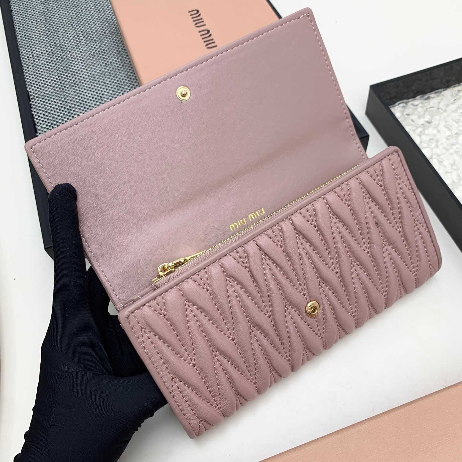 Miu Miu Nappa Wallet (19*10*2.5cm) - DopestKickz