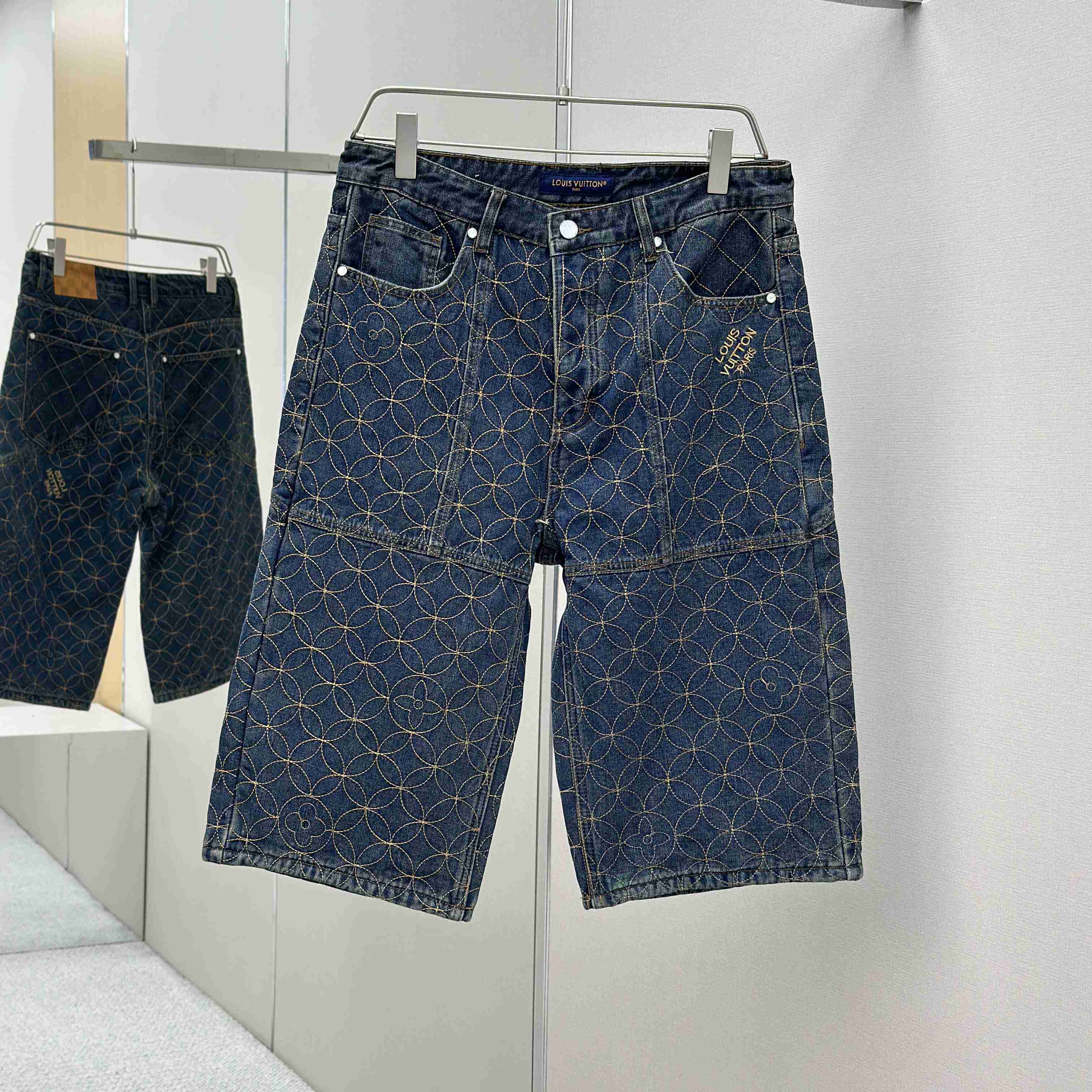 Louis Vuitton Embroidered Workwear Shorts   1AILVC - DopestKickz