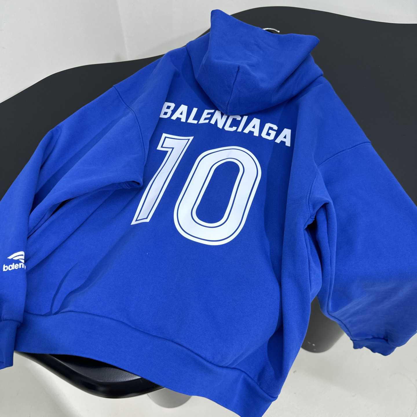 Balenciaga Paris Blue Soccer Zip-up Hoodie - DopestKickz