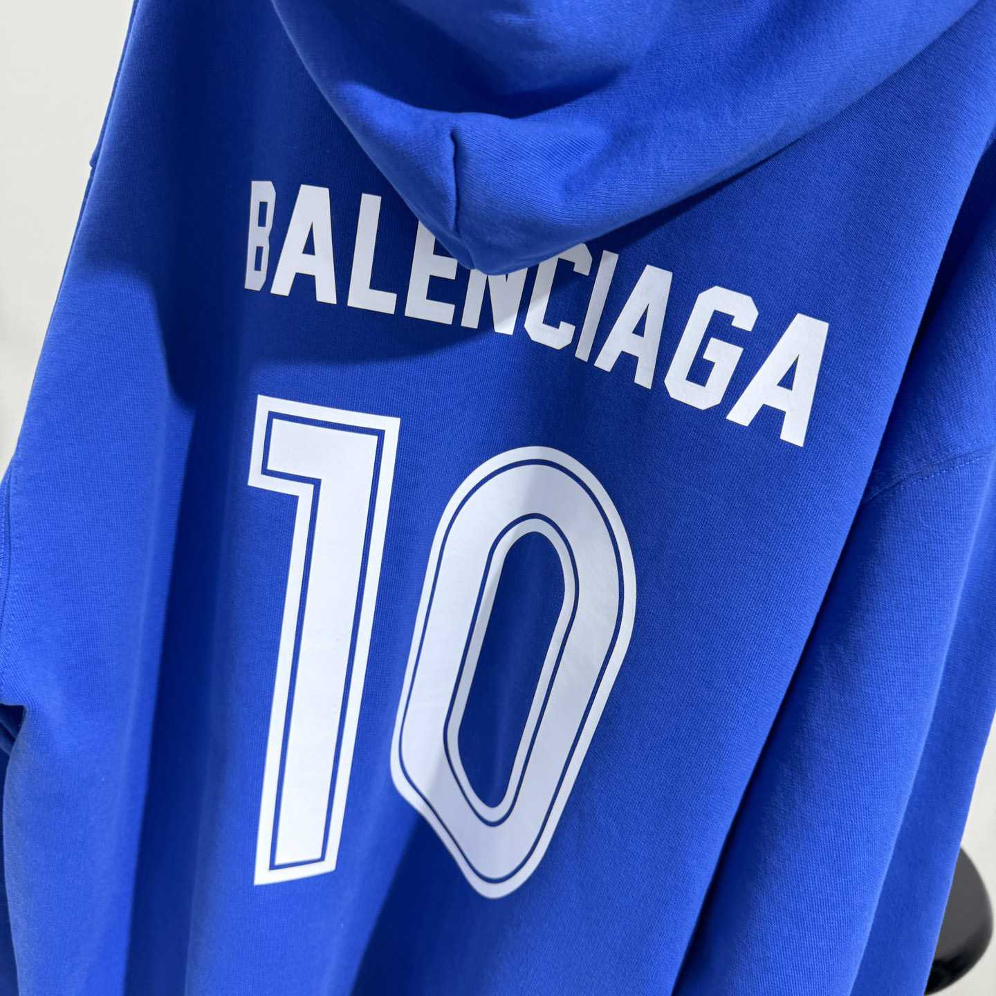 Balenciaga Paris Blue Soccer Zip-up Hoodie - DopestKickz