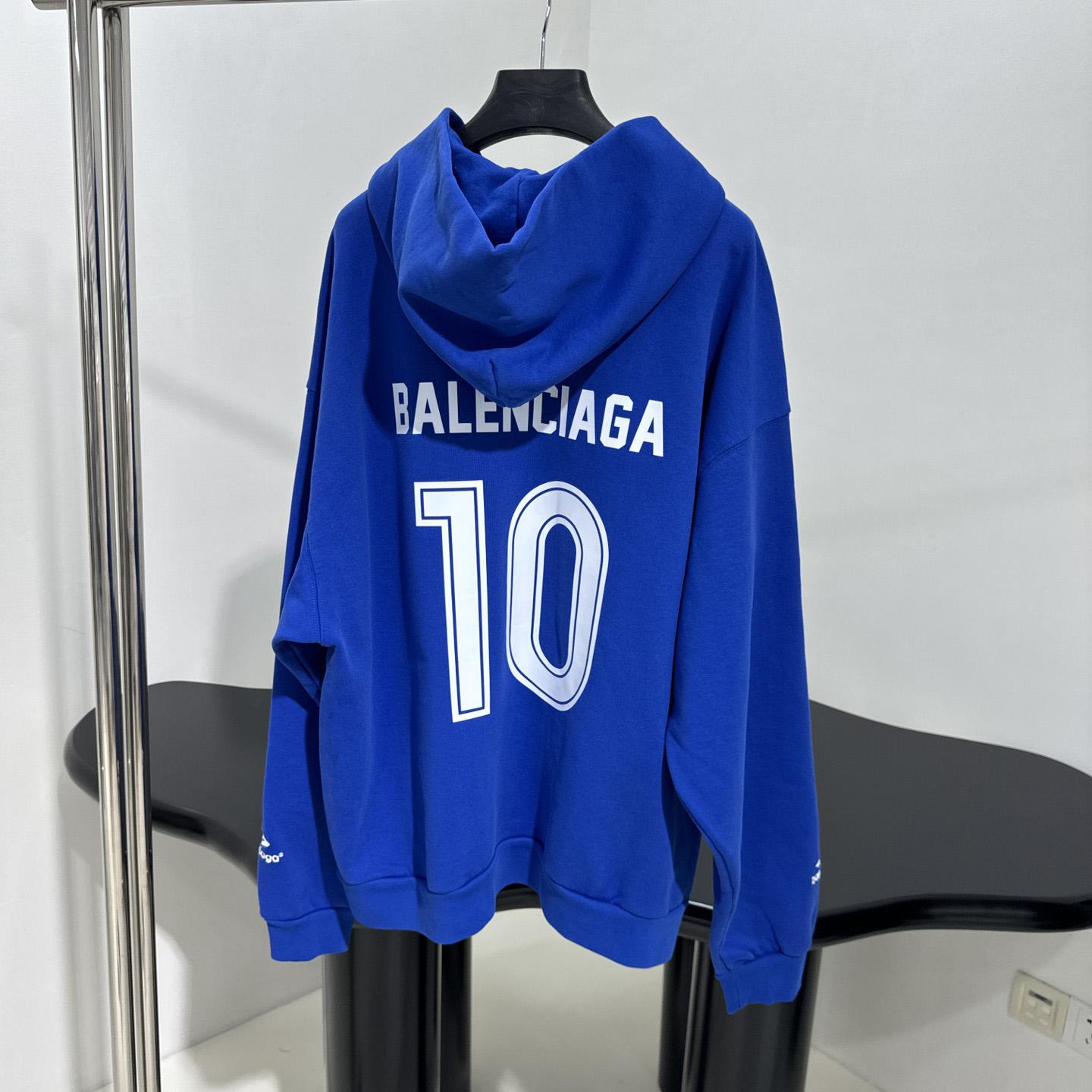 Balenciaga Paris Blue Soccer Zip-up Hoodie - DopestKickz