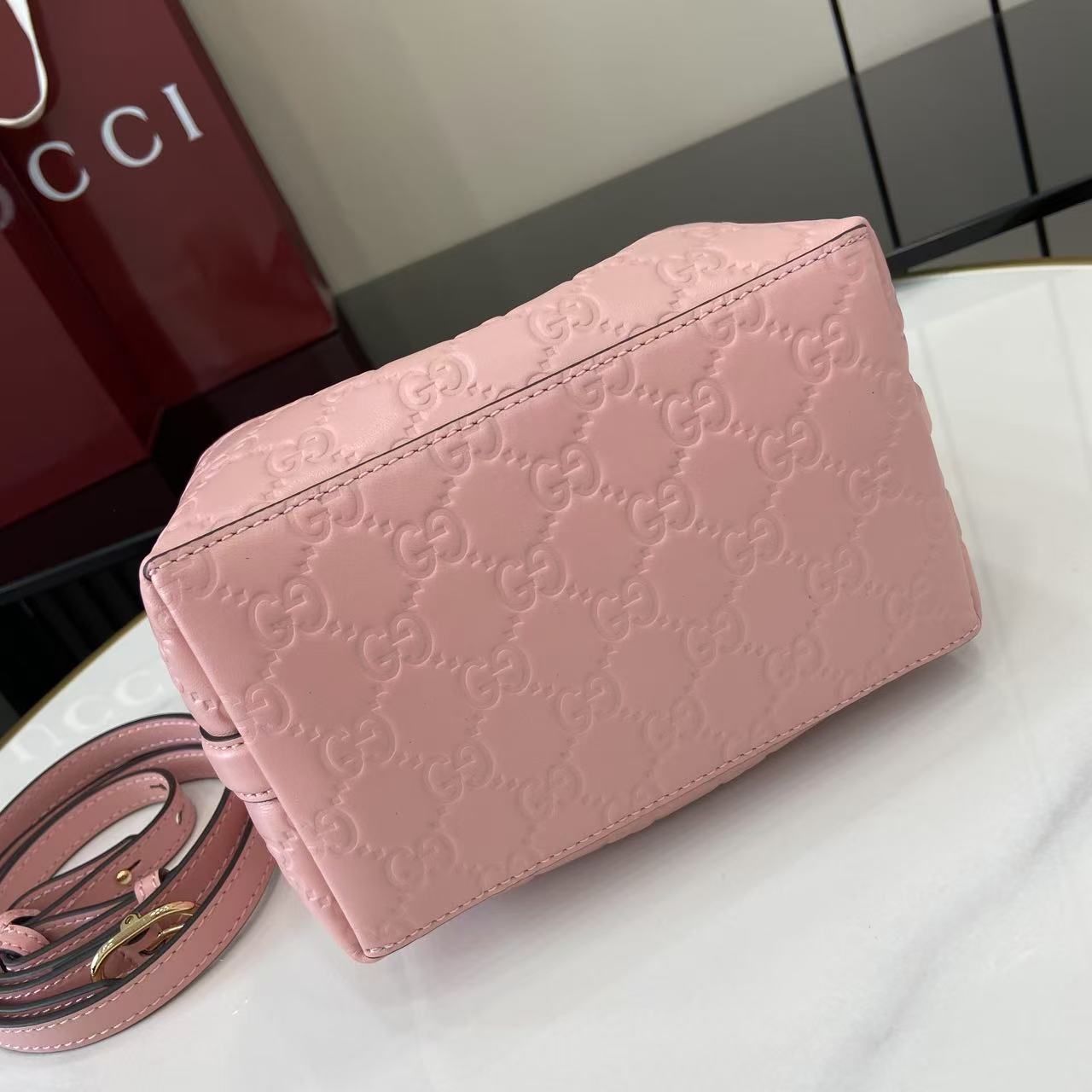 Gucci GG Emblem Nano Bucket Bag - DopestKickz