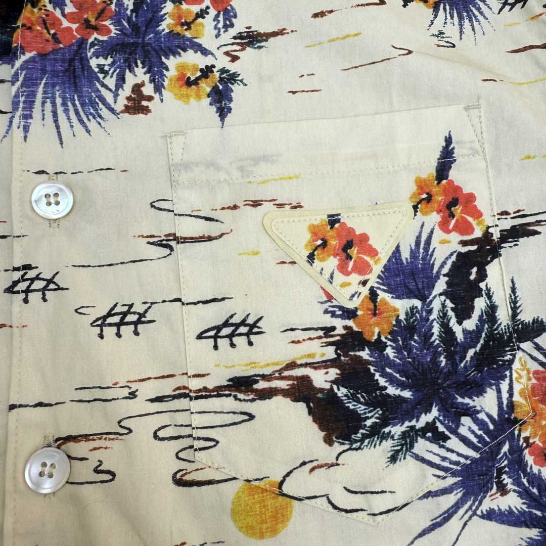 Prada Printed Cotton Bowling Shirt - DopestKickz
