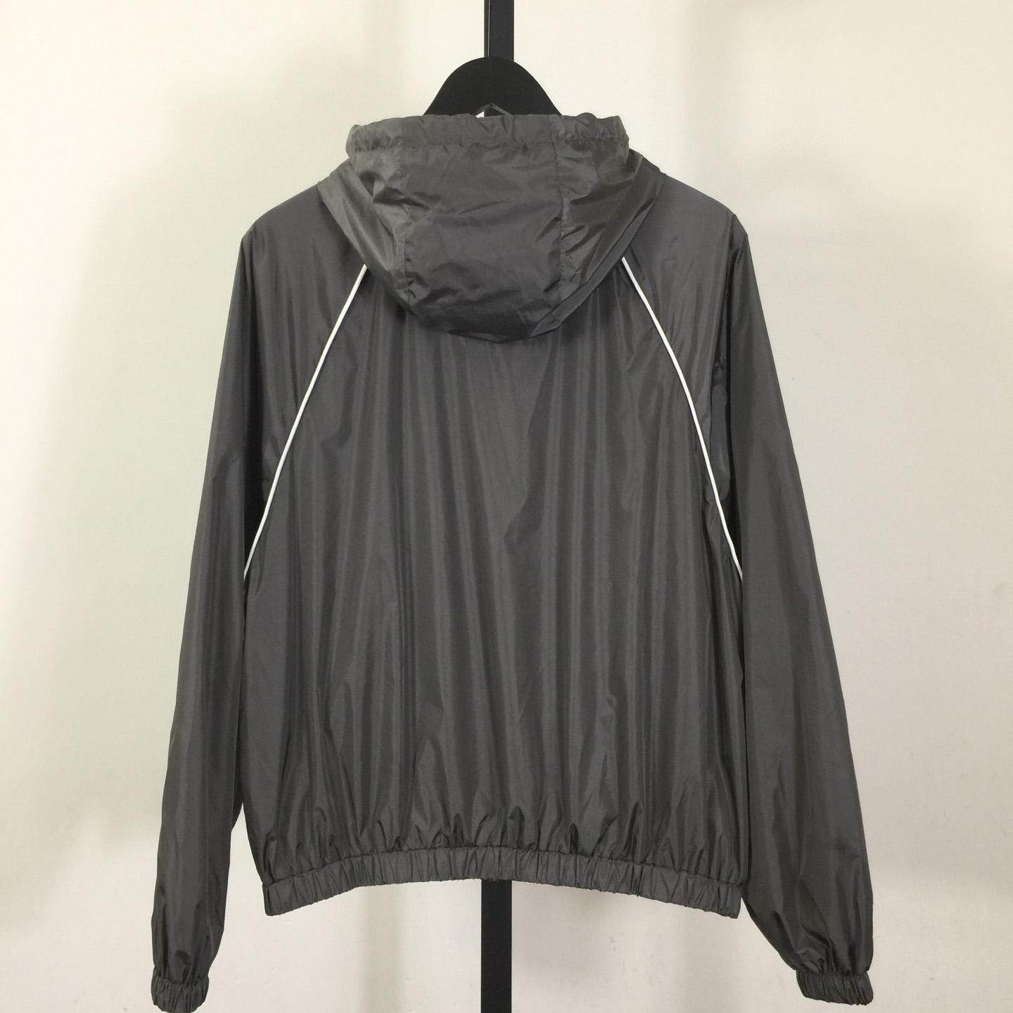 Miu Miu Aluminum Technical Silk Zipper Blouson Jacket - DopestKickz