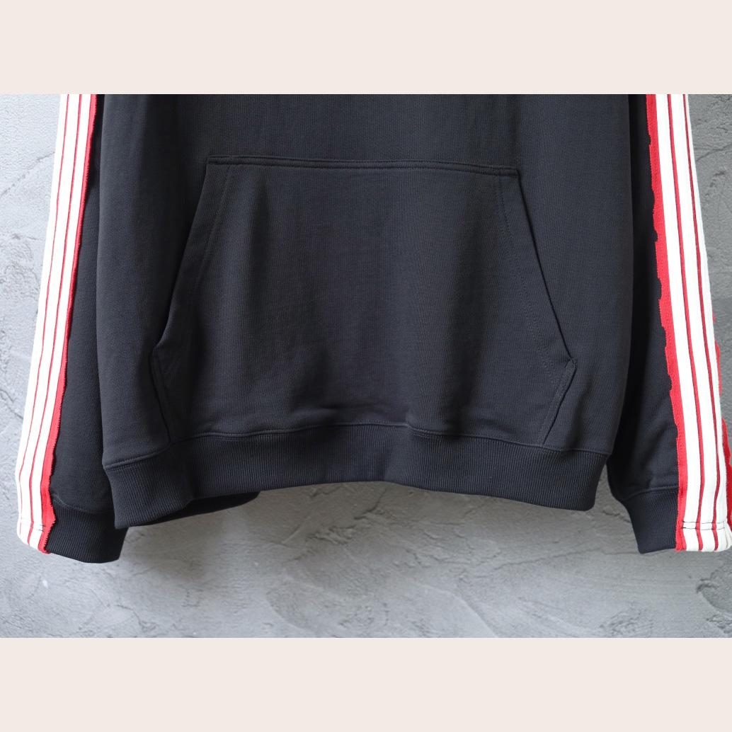 Balenciaga Unity Sports Icon Large Hoodie in faded black and white dry fleece - DopestKickz