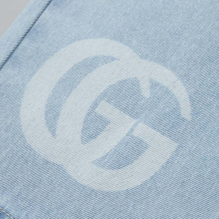 Gucci Lasered Denim Shorts - DopestKickz