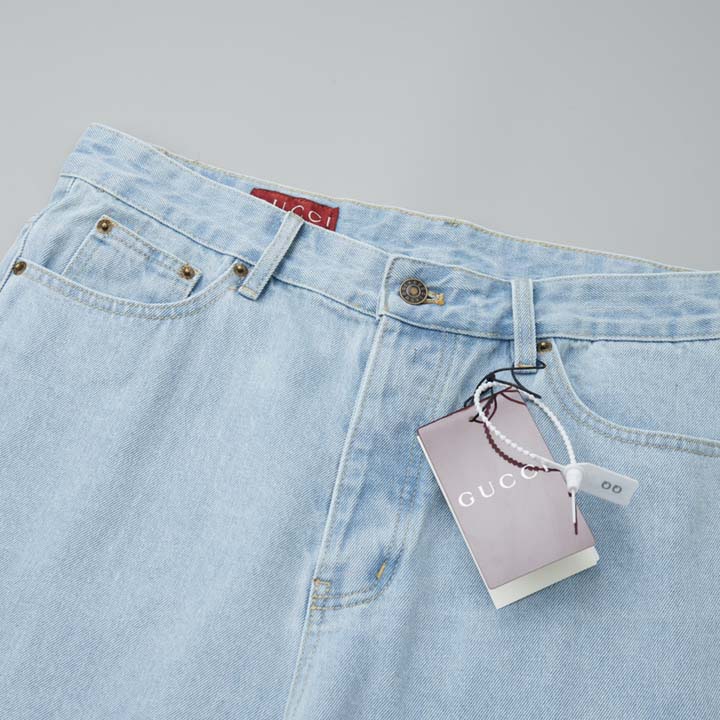 Gucci Lasered Denim Shorts - DopestKickz