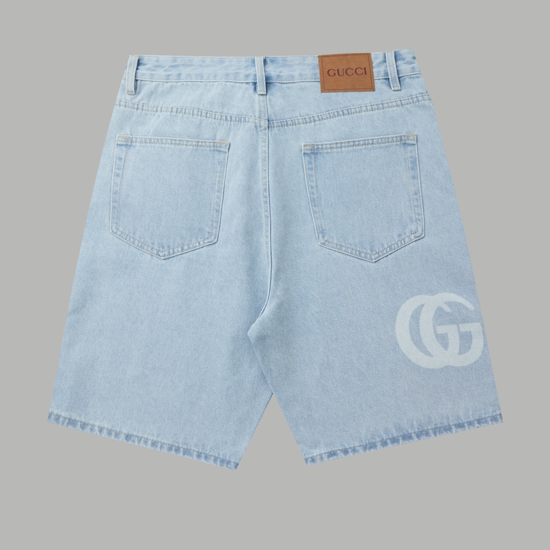 Gucci Lasered Denim Shorts - DopestKickz