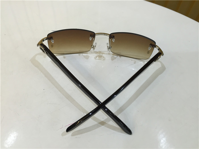 Cartier 3524012 Black Cattle Horn Eyeglasses In Silver - DopestKickz