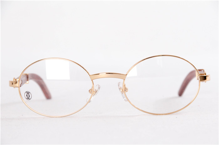 Cartier  51551348 Wood Eyeglasses In Gold - DopestKickz