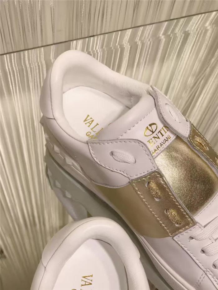 Valenti Open Low Top Golden Block Sneakers - DopestKickz