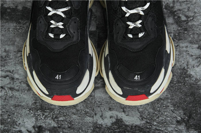 [Updated Best Version] Balenciaga Triple S Sneaker Black Red White - DopestKickz