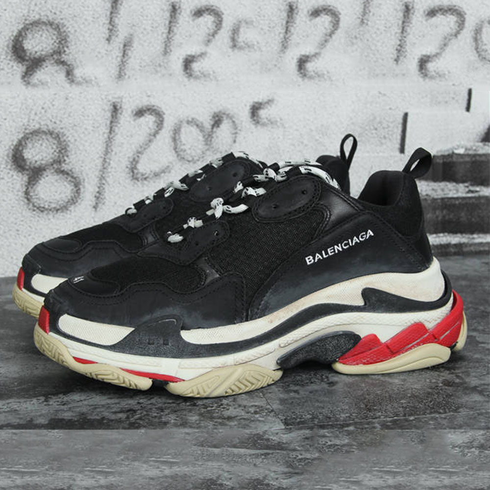 [Updated Best Version] Balenciaga Triple S Sneaker Black Red White - DopestKickz