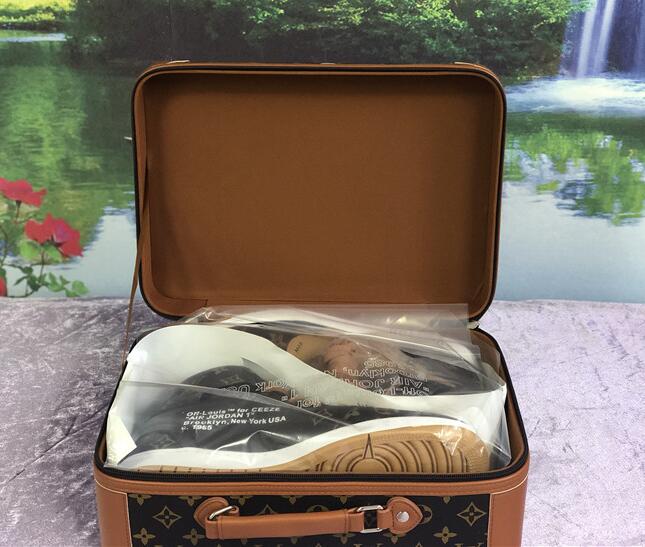 Nike X Off-White X Louis Vuitton Air Jordan 1 Customs Monogram Sneaker - DopestKickz