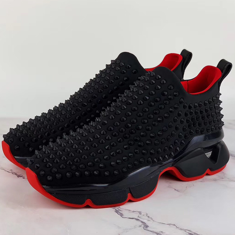 Christian Louboutin Spike-embellished Neoprene Sock Trainers - DopestKickz