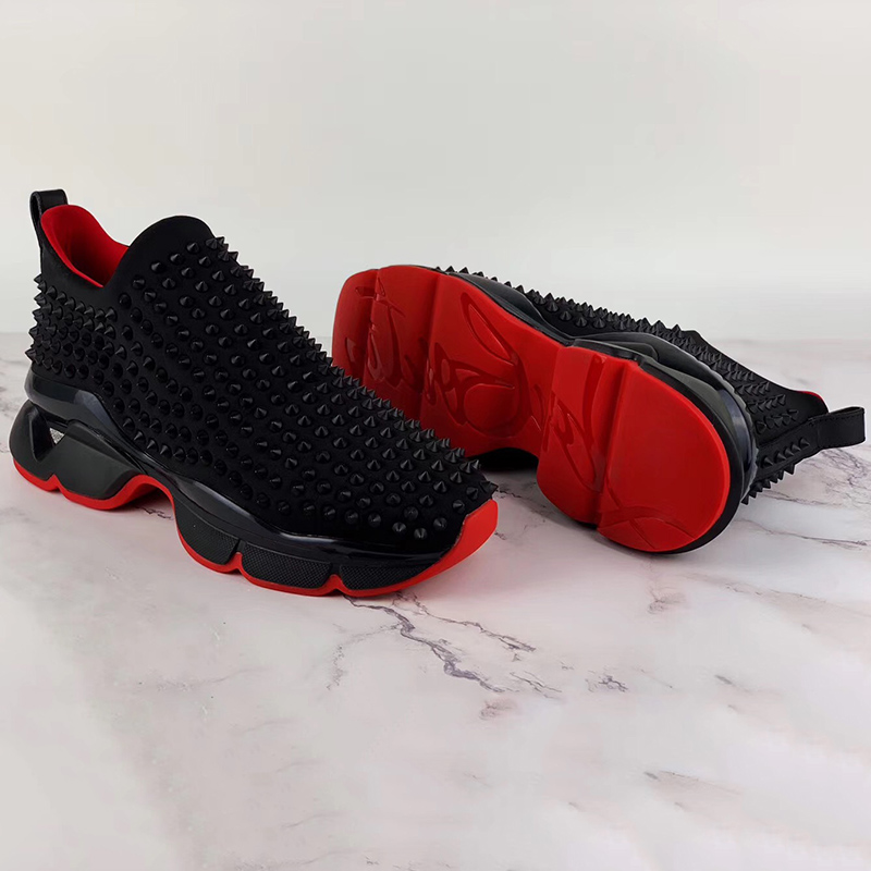 Christian Louboutin Spike-embellished Neoprene Sock Trainers - DopestKickz