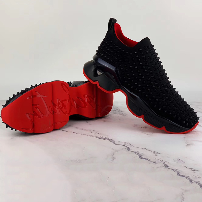 Christian Louboutin Spike-embellished Neoprene Sock Trainers - DopestKickz