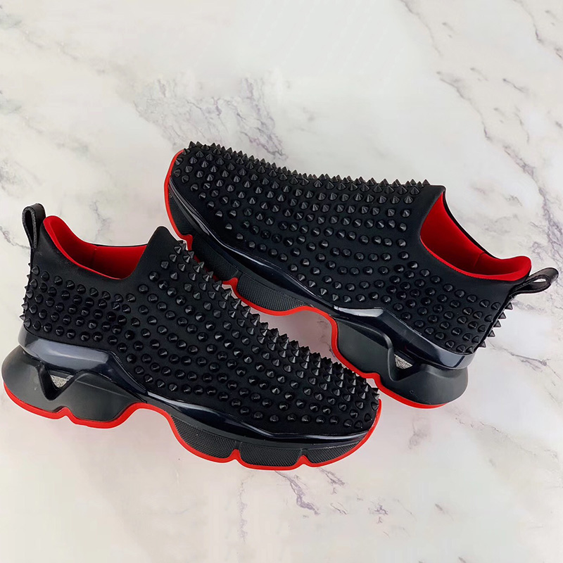 Christian Louboutin Spike-embellished Neoprene Sock Trainers - DopestKickz