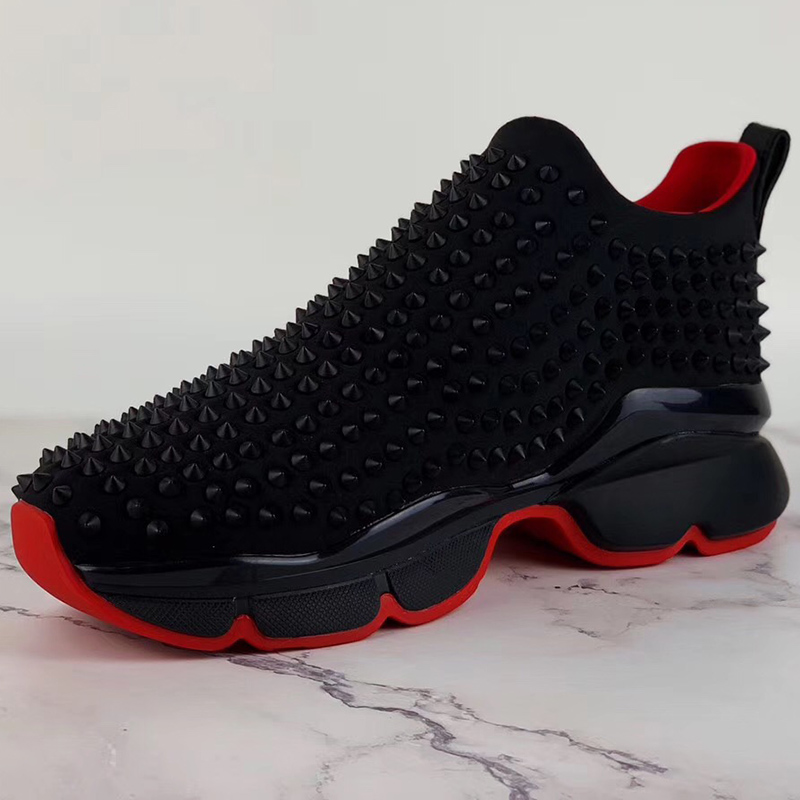 Christian Louboutin Spike-embellished Neoprene Sock Trainers - DopestKickz